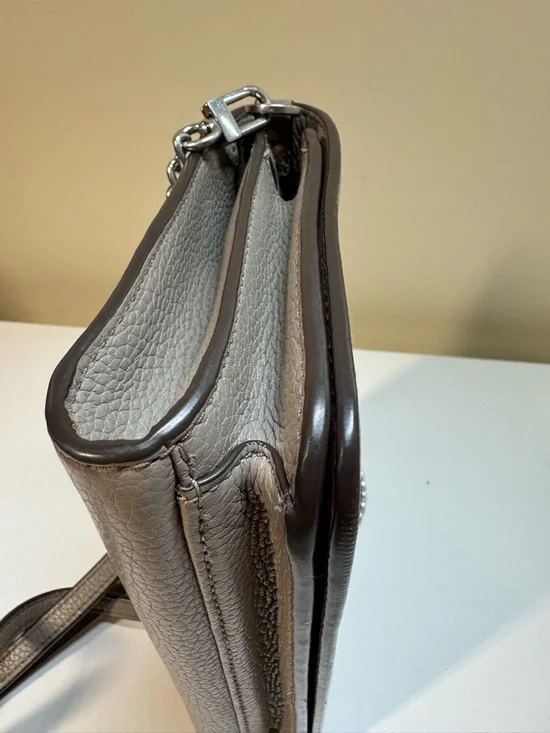 Tory Burch Britton Adjustable Shoulder/Crossbody in French Gray - EUC - Picture 8 of 13